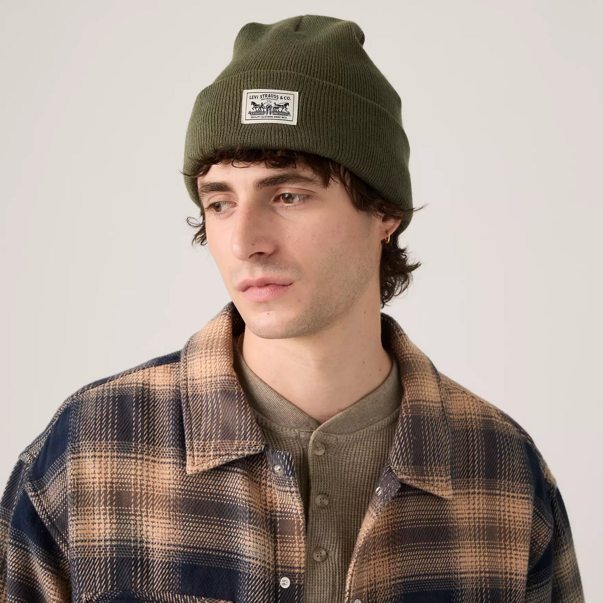 Levi's cappello Embarcadero Beanie - Olive Night  007Z1-0001