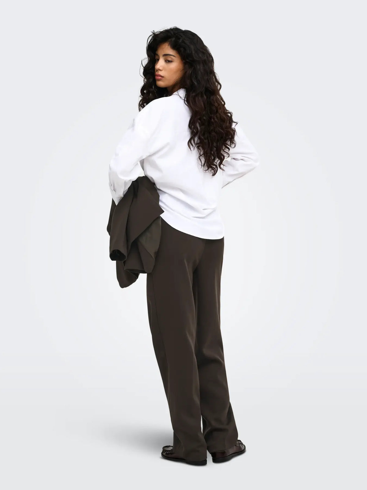 JDY Pantalone VIV HW WIDE 15379719 Chocolate Torte
