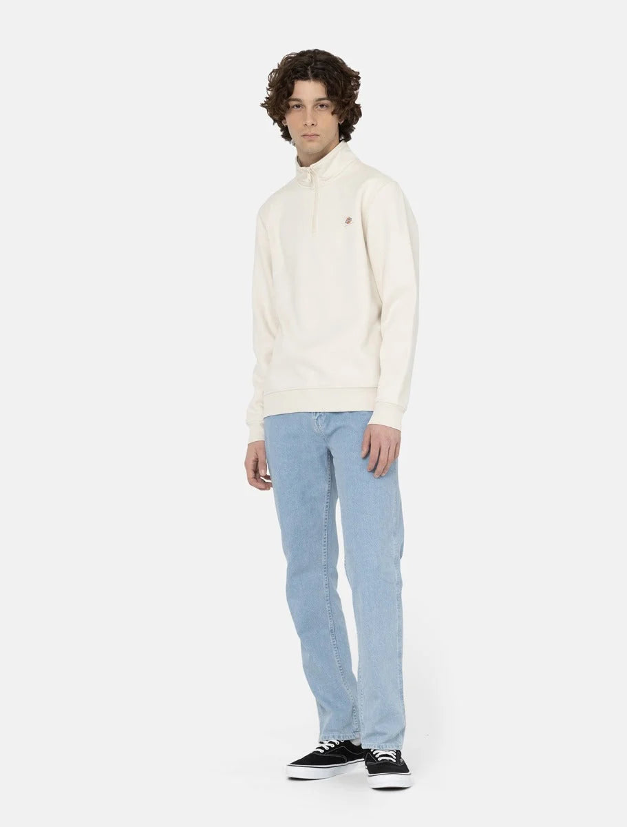Dickies felpa OAKPORT QUARTER ZIP WHITECAP GRAY
