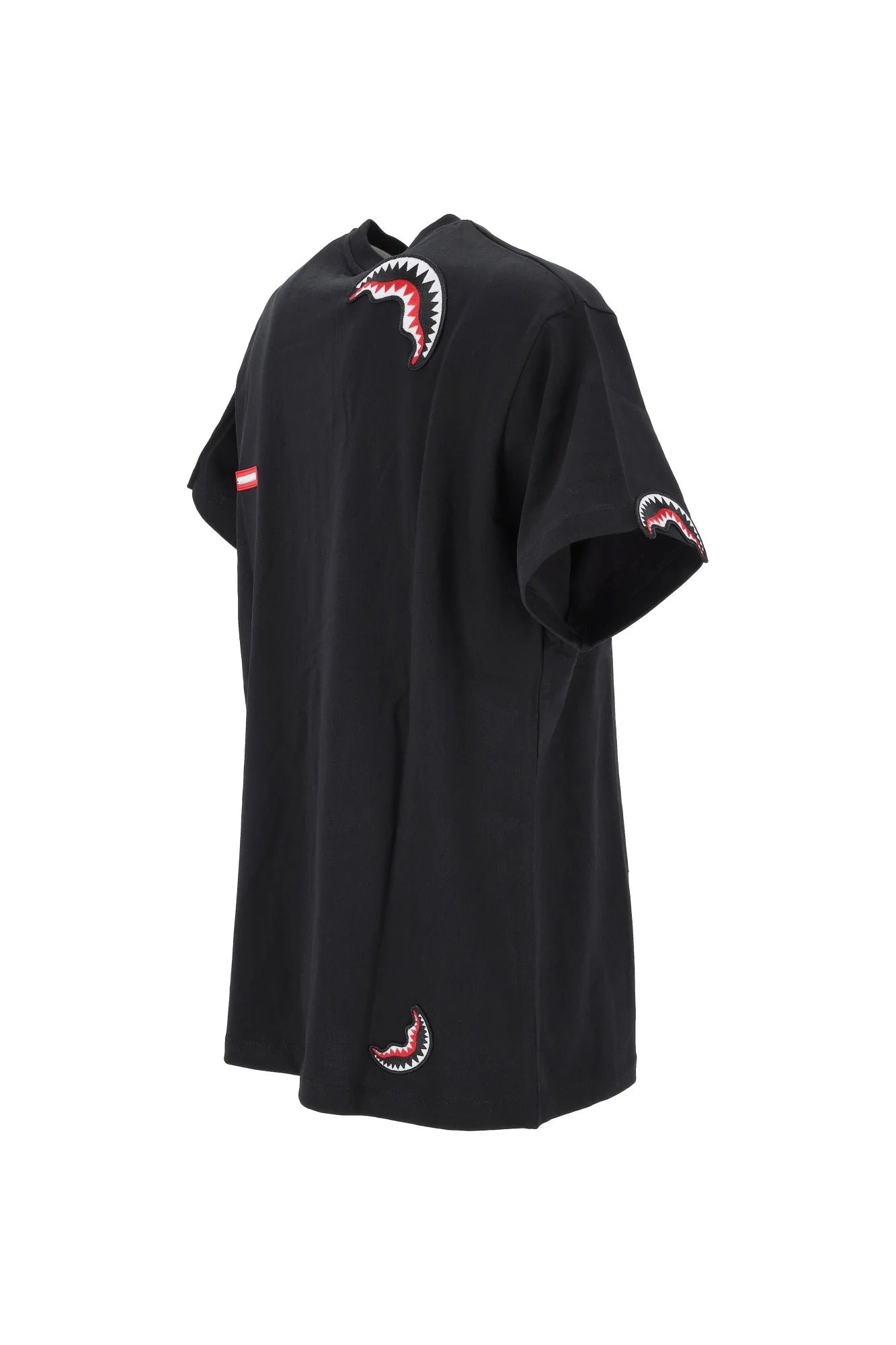 Sprayground uomo t-shirt SHARK PATCHES SP846BLK
