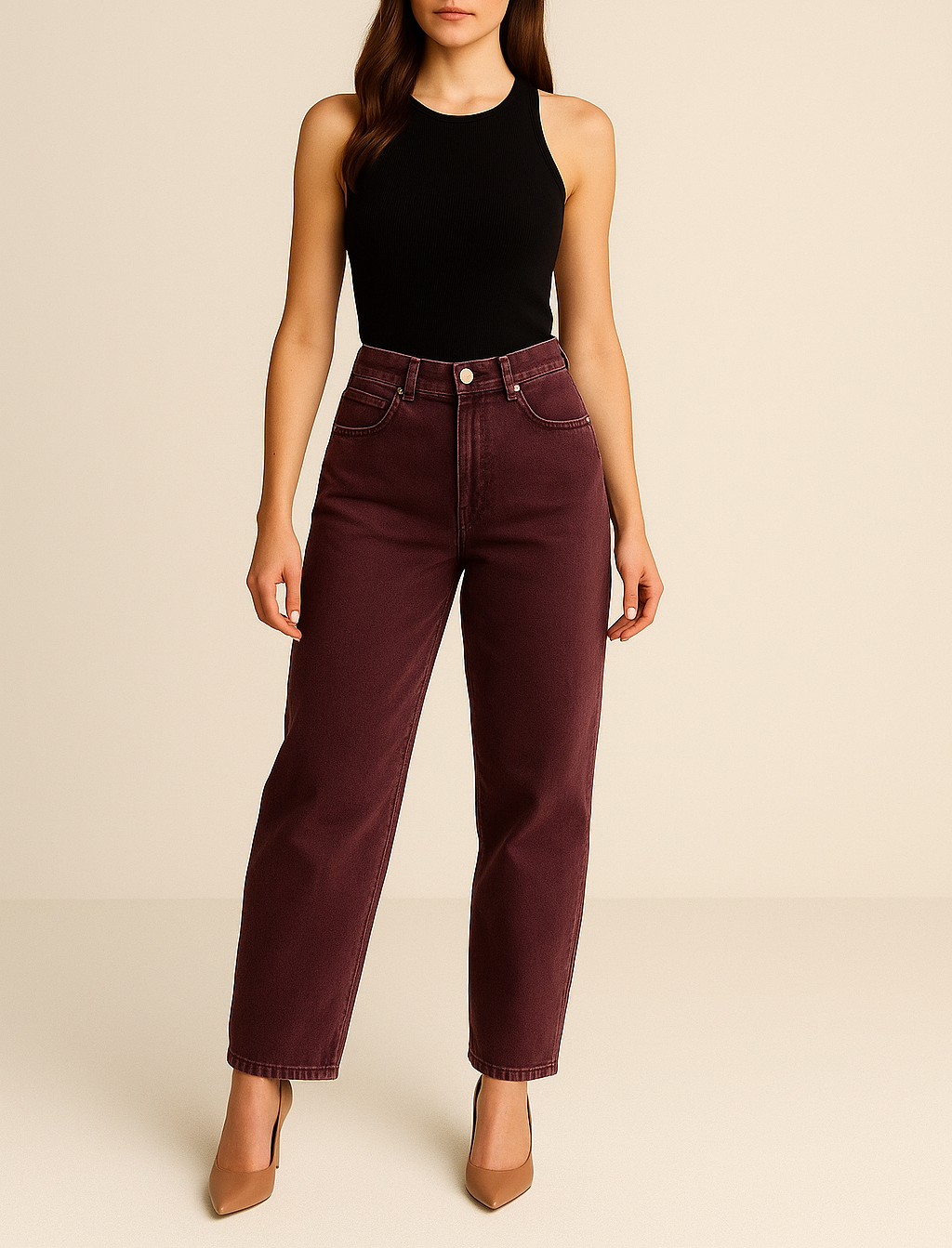 Vicolo donna pantalone DF5109 BORDEAUX