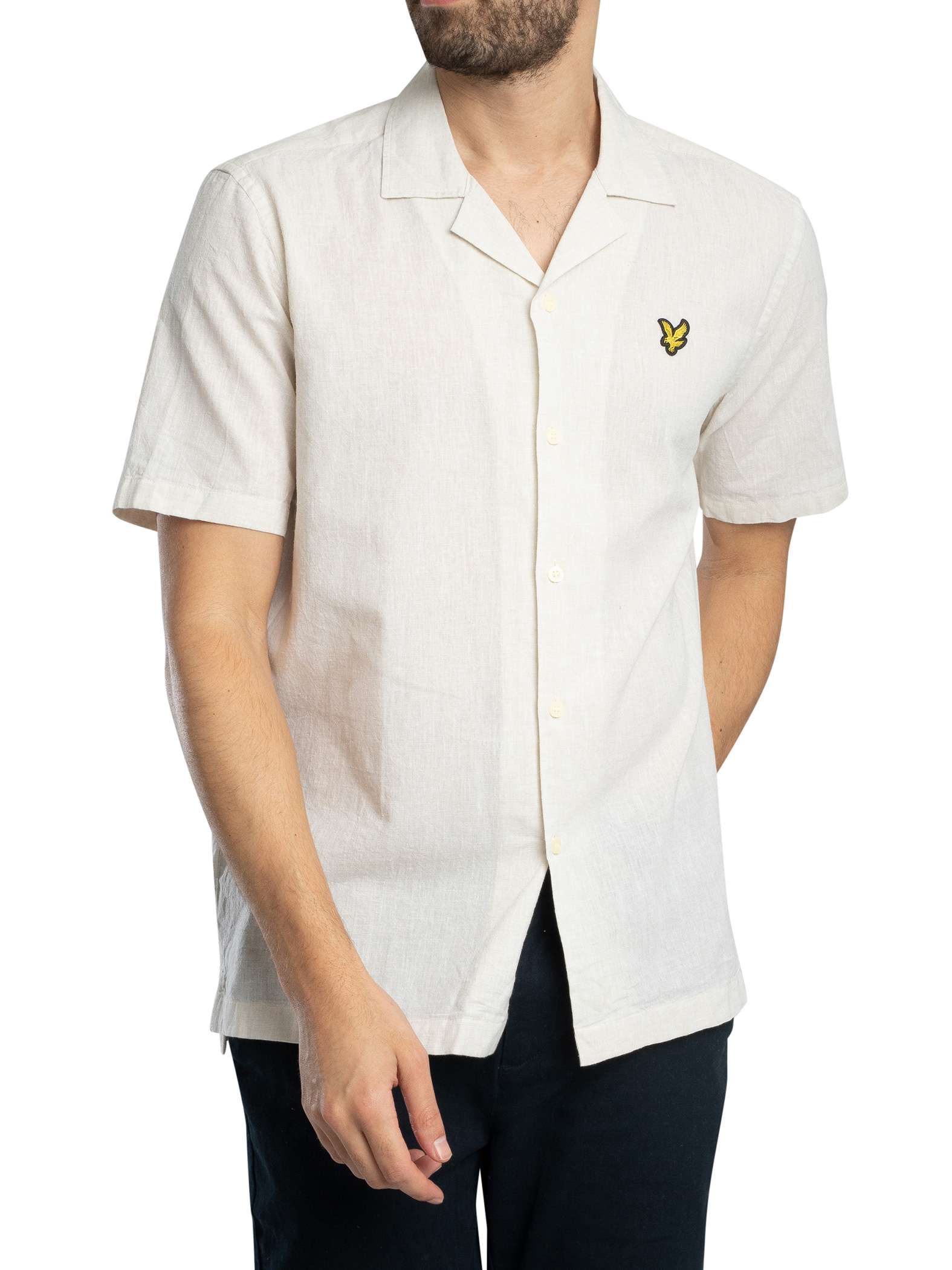 Lyle & Scott uomo camicia Linen Blend SW2210V x588