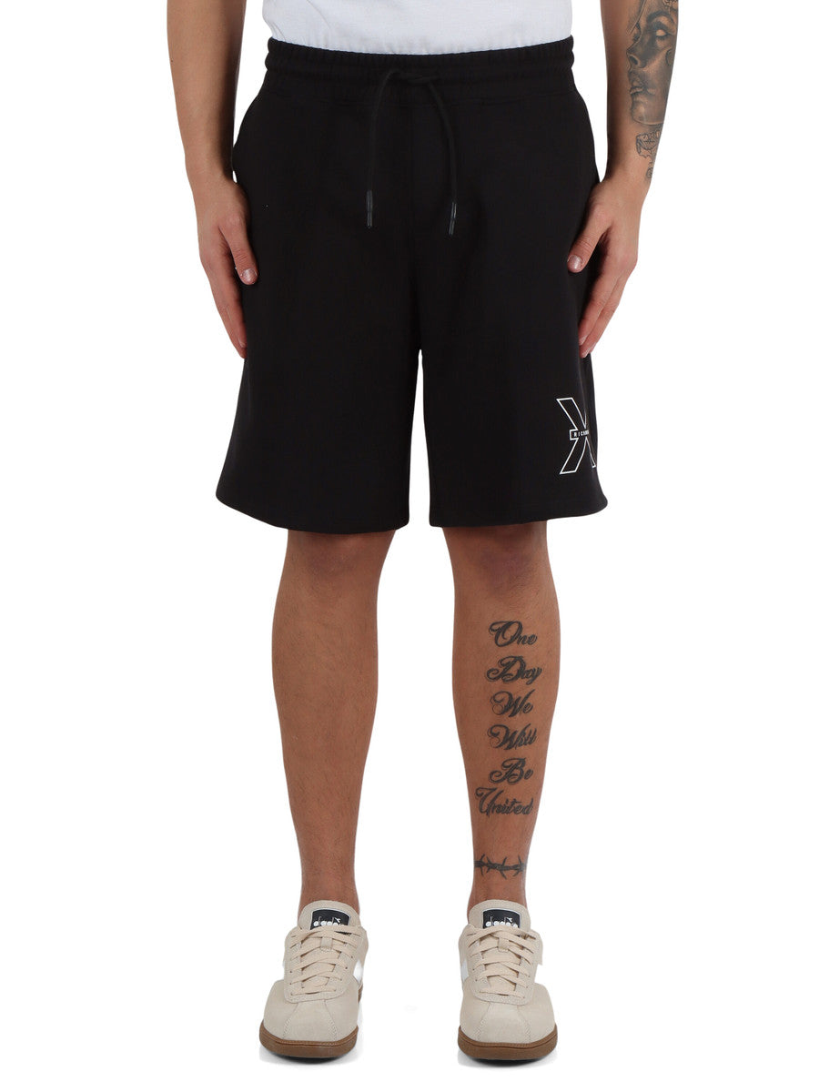 Richmond uomo bermuda Fleece Midere UMP25116BE Black