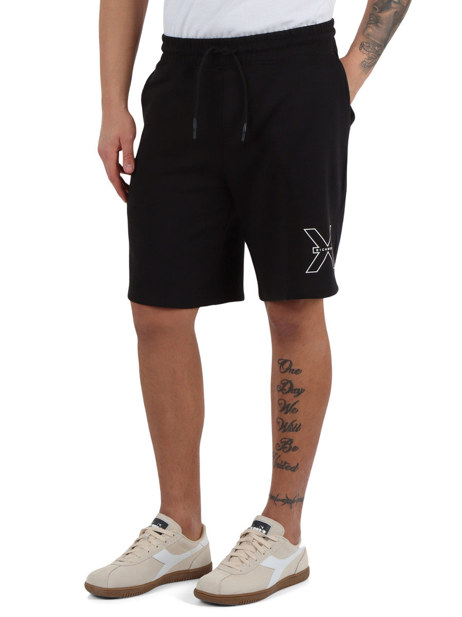 Richmond uomo bermuda Fleece Midere UMP25116BE Black