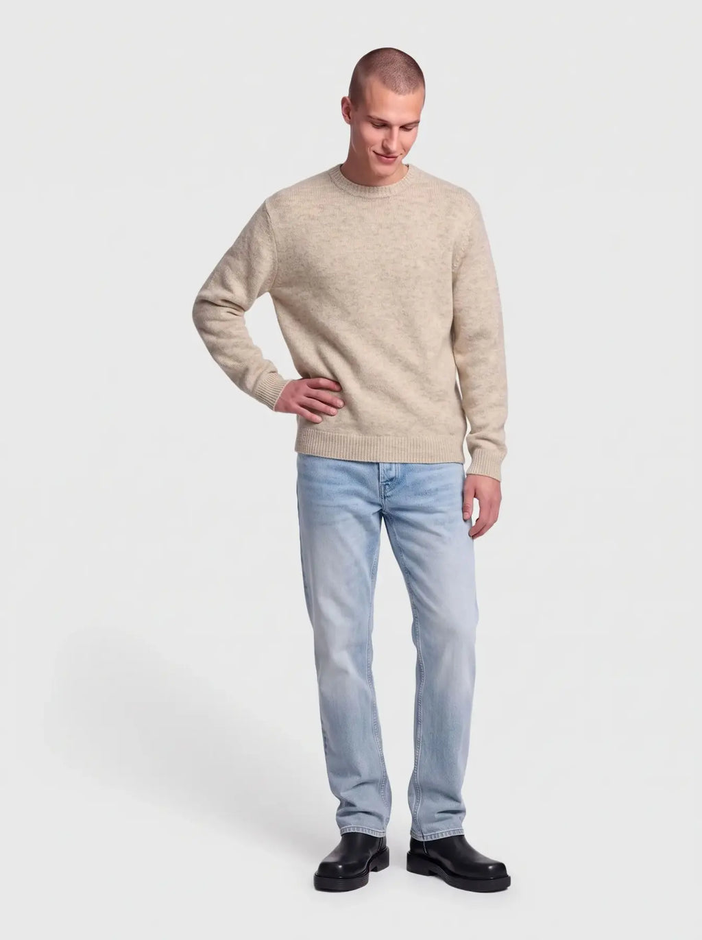 Only&Sons maglia HALE LS RLX CREW KNIT 22037584 Silver Lining