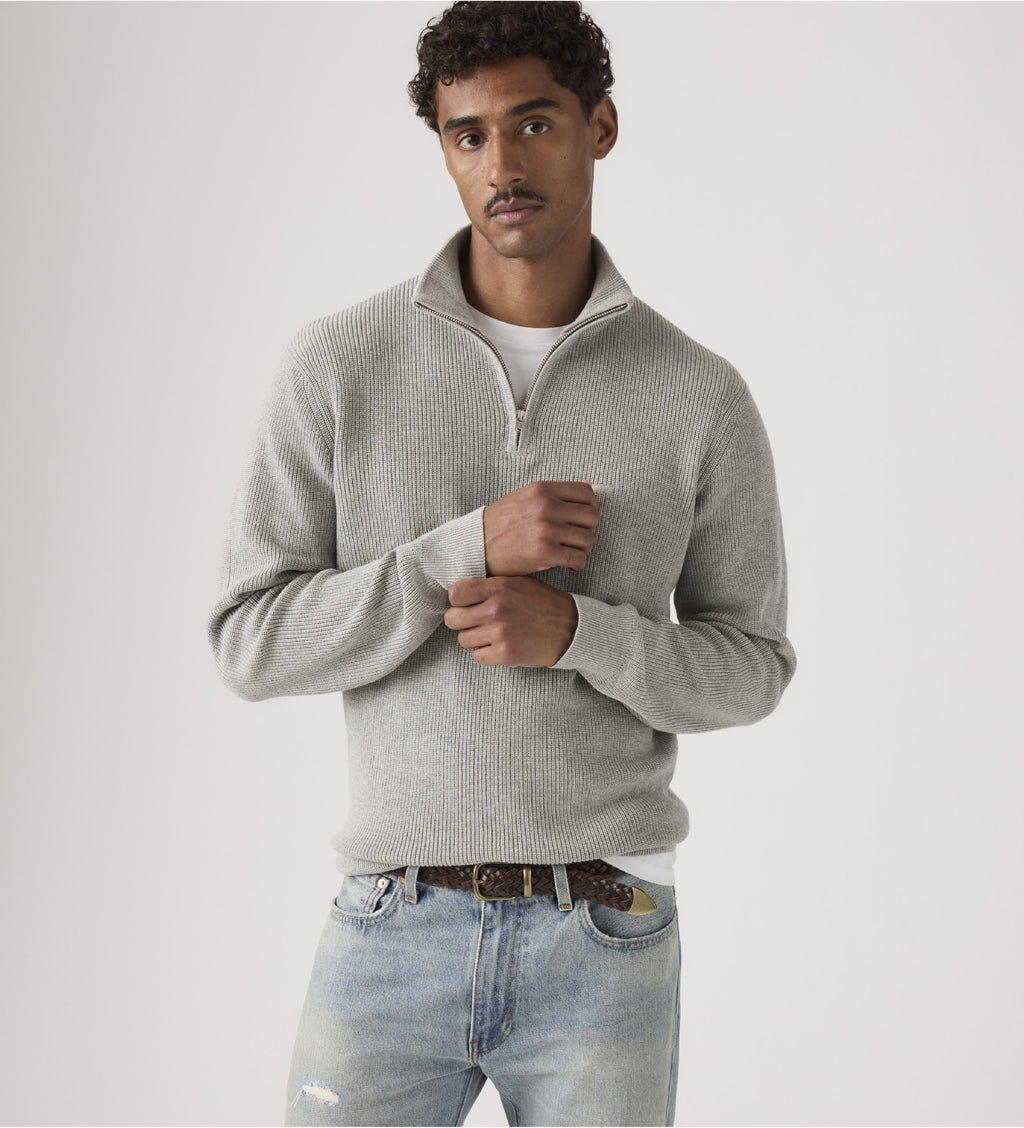 Levi's maglia Hm Quarter Zip 0058U-0002 Grey
