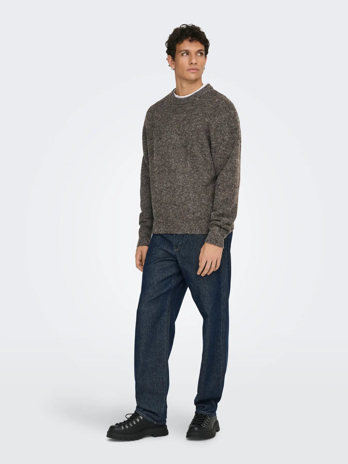 Only&Sons maglia HALE LS RLX CREW KNIT 22037584 Demitasse