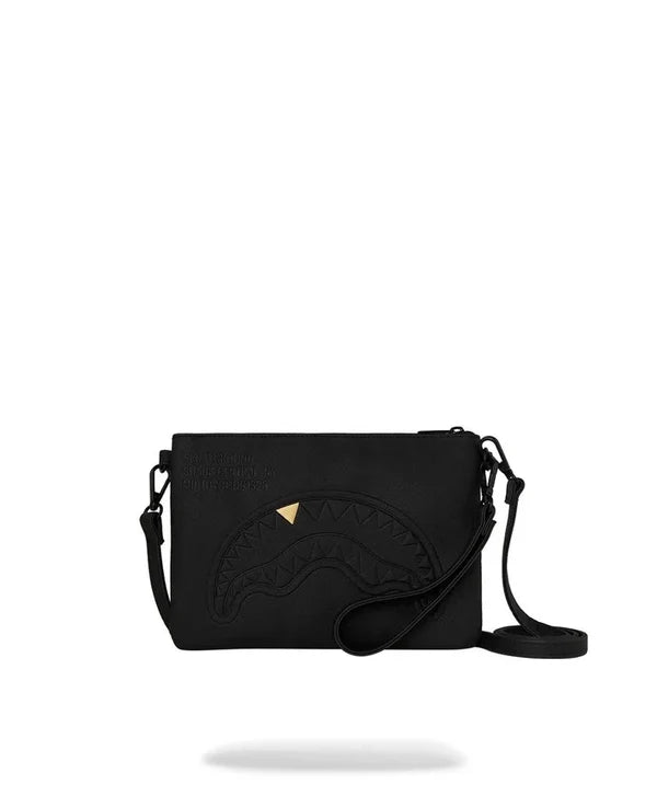Sprayground pochette BLACKED OUT EMBOSSED GOLD TOOTH B9327