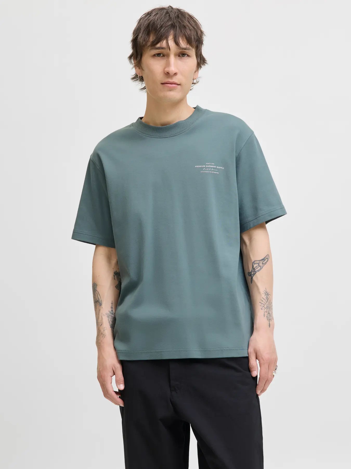 Jack & Jones uomo t-shirt Blachad 12259357 Greige