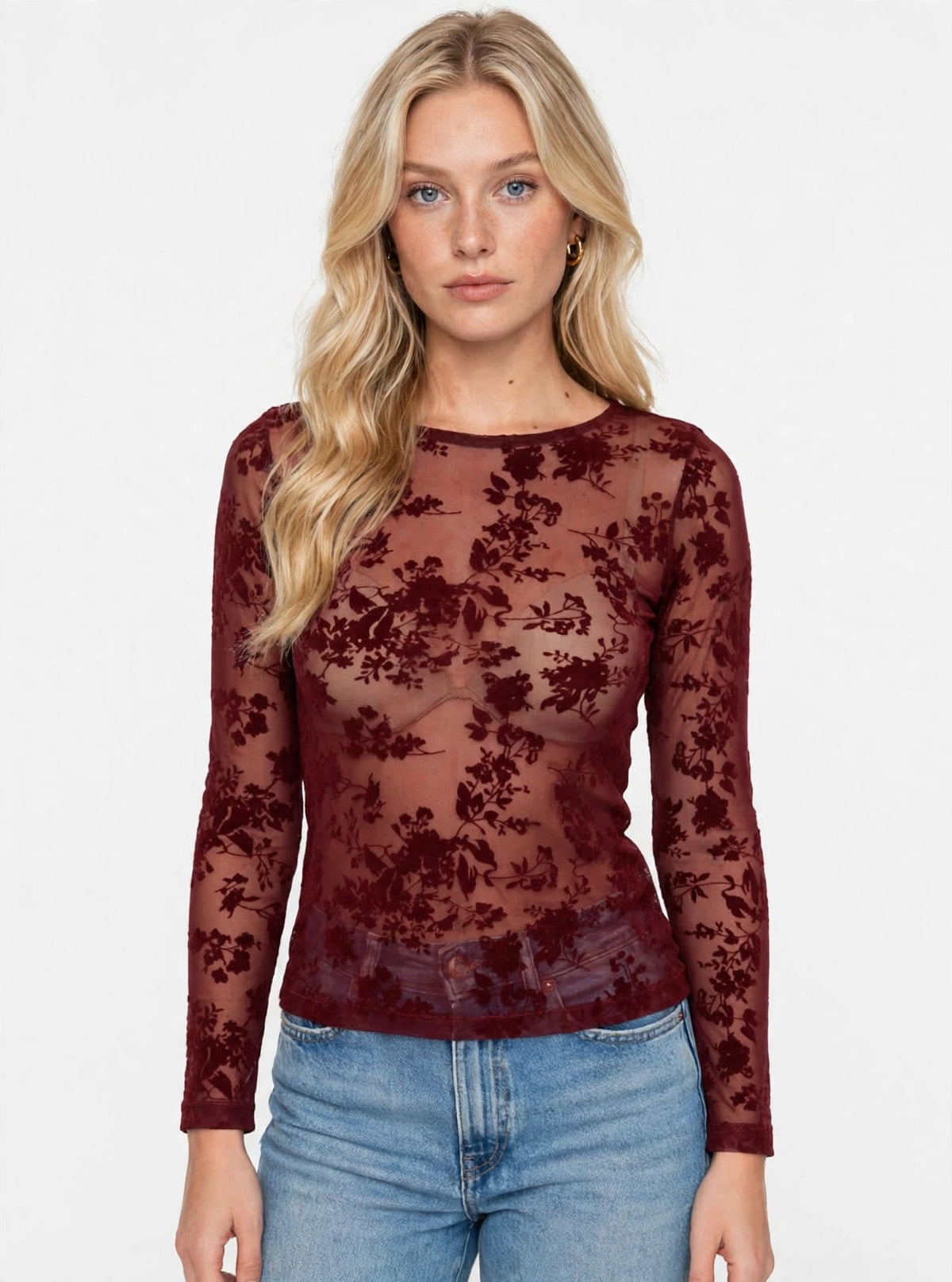 Gold Rush maglia TULLE FLOCK W1AMETISTA06