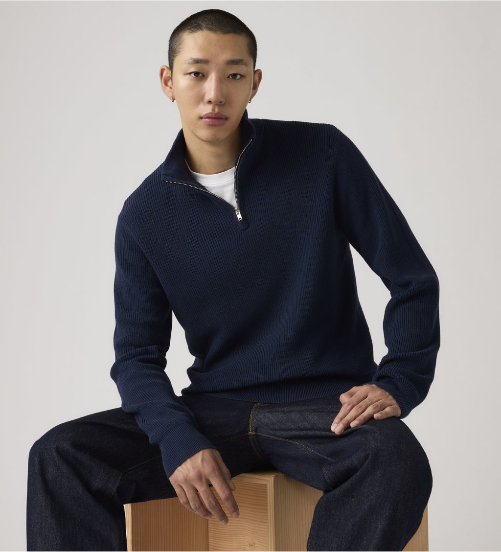 Levi's maglia Hm Quarter Zip 0058U-0000 Navy