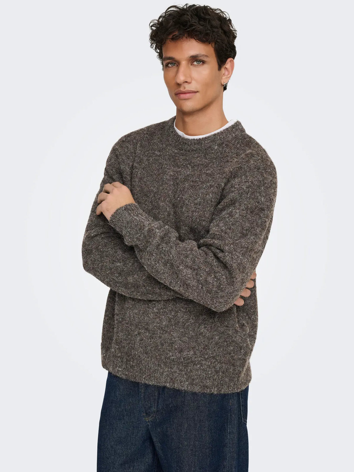 Only&Sons maglia HALE LS RLX CREW KNIT 22037584 Demitasse