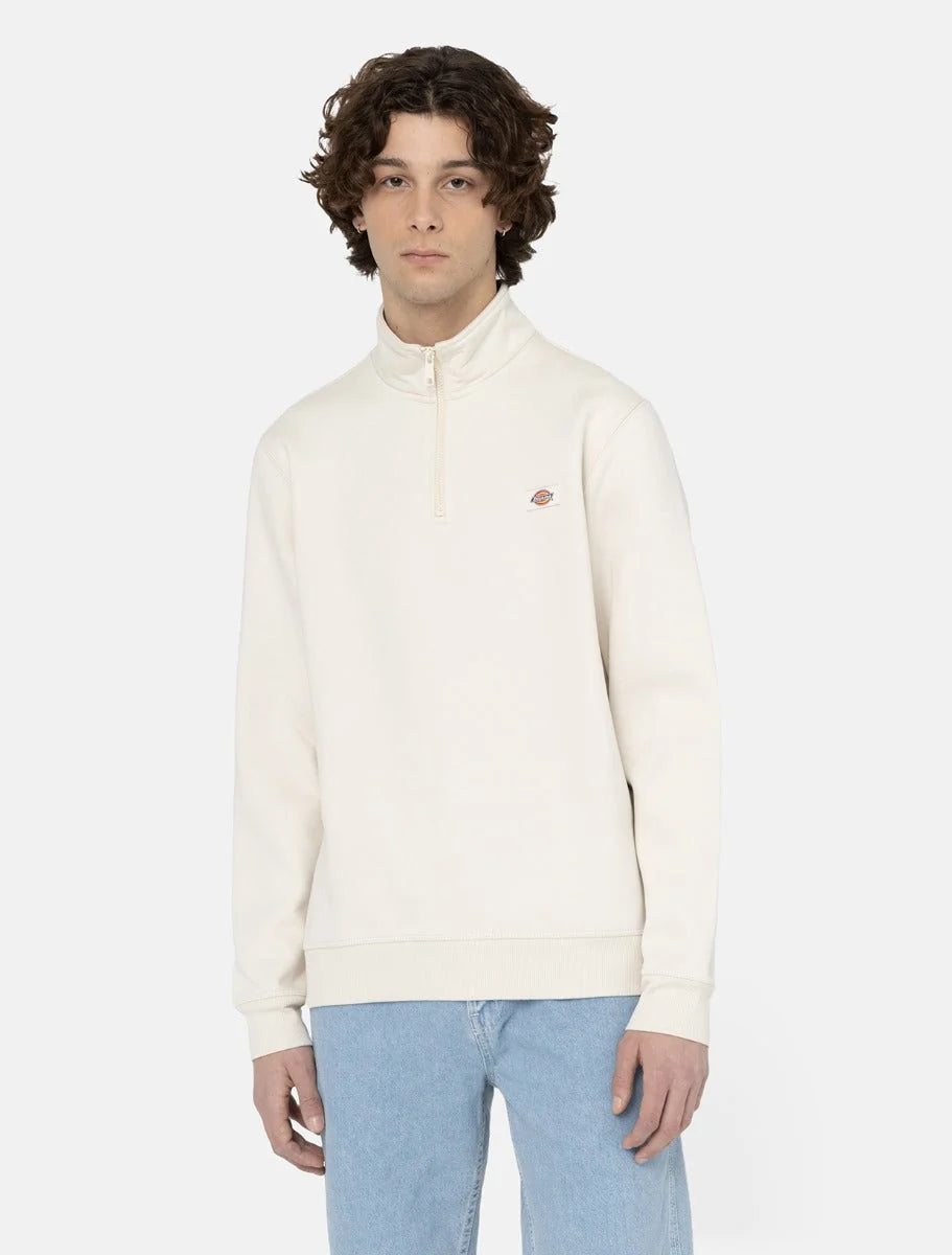 Dickies felpa OAKPORT QUARTER ZIP WHITECAP GRAY