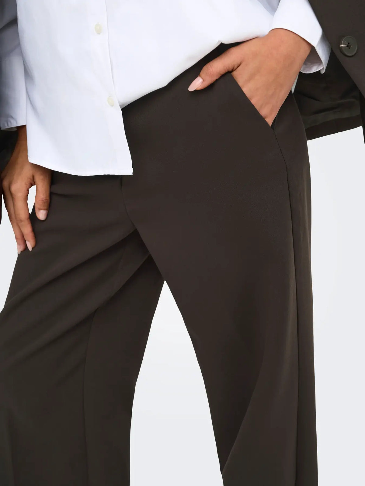 JDY Pantalone VIV HW WIDE 15379719 Chocolate Torte
