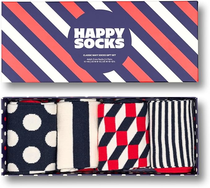 Happy Socks calzini 4 pack Classic Navy Gift Set