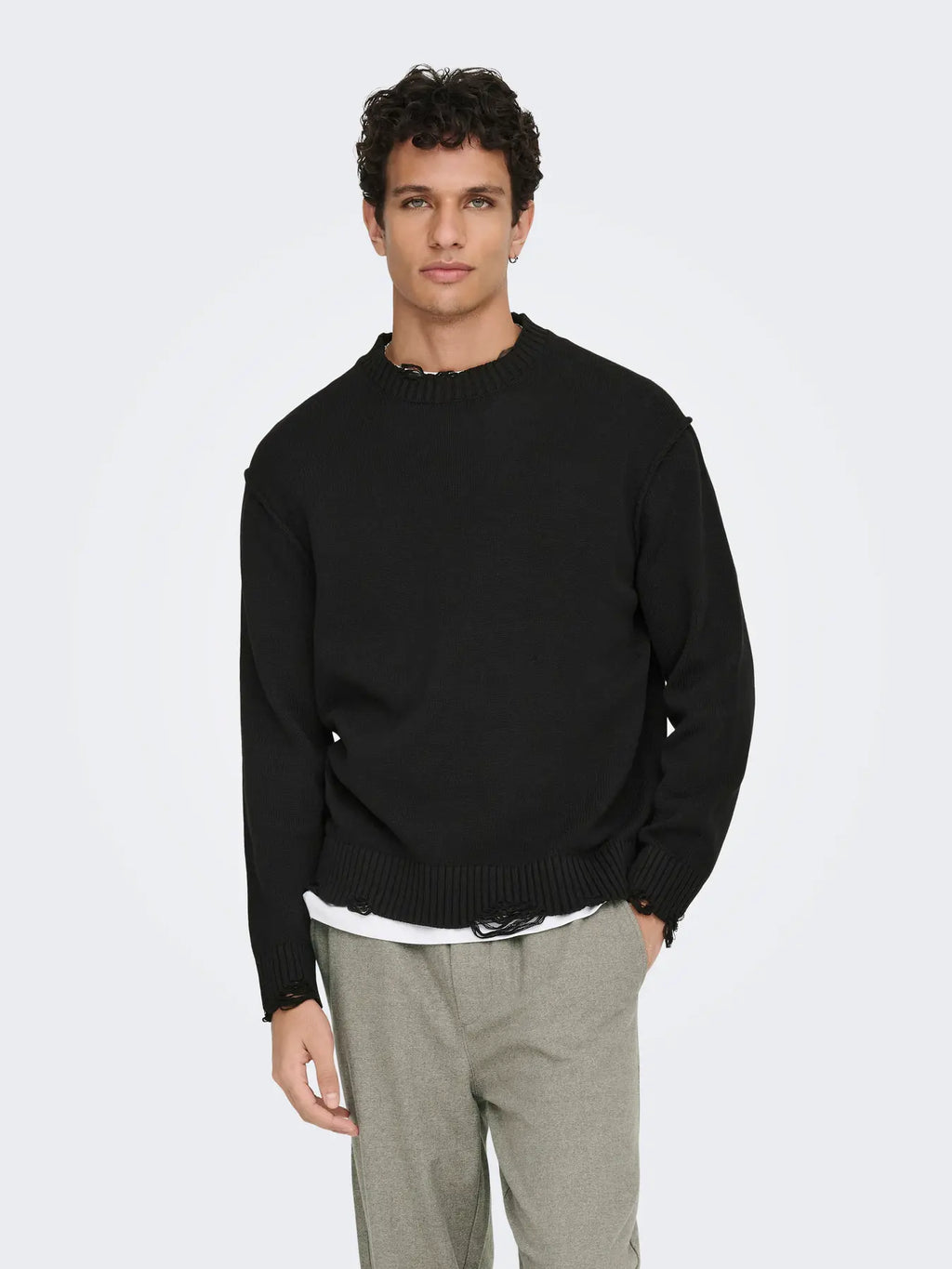 Only&Sons maglia TUNE RLX 22034238 Black