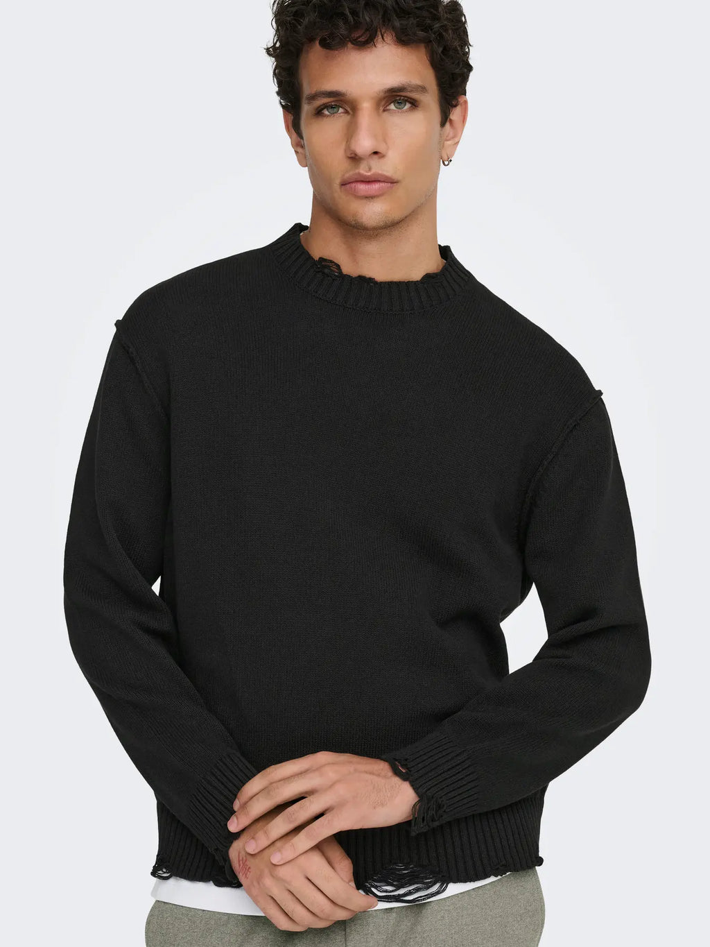 Only&Sons maglia TUNE RLX 22034238 Black