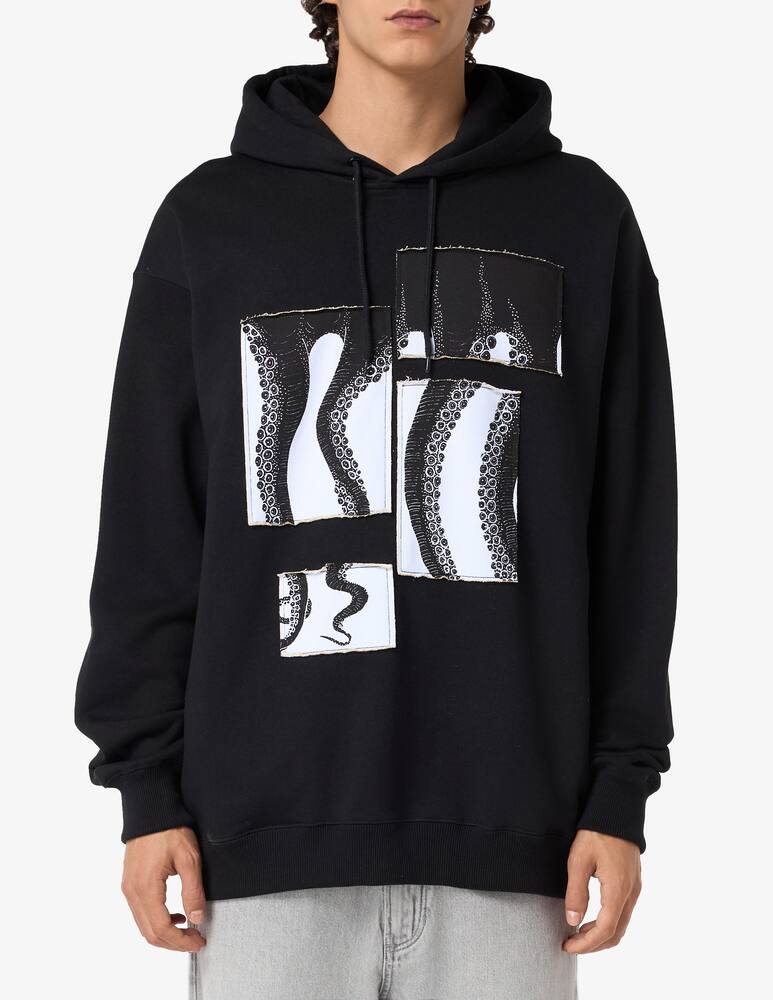 Octopus uomo felpa Patchwork Hoodie 24WOSH12