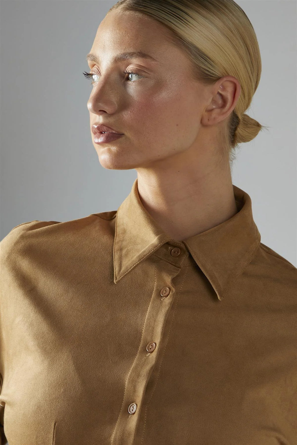 Glamorous donna camicia HC0706 camel