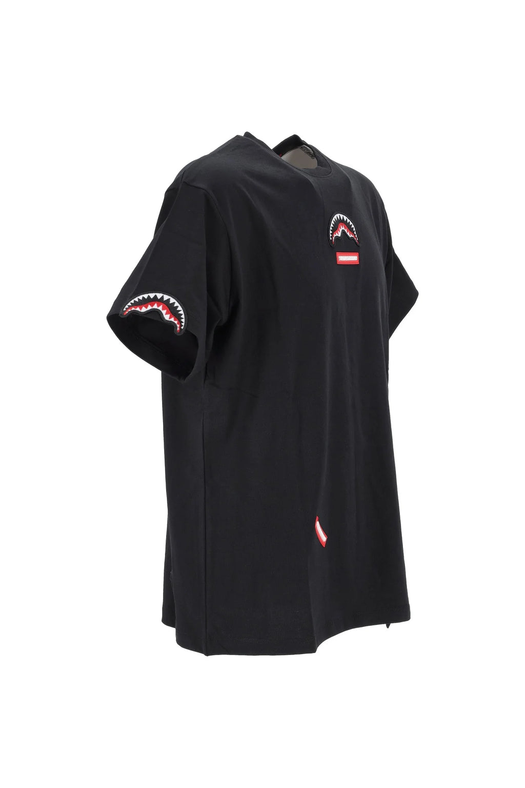 Sprayground uomo t-shirt SHARK PATCHES SP846BLK