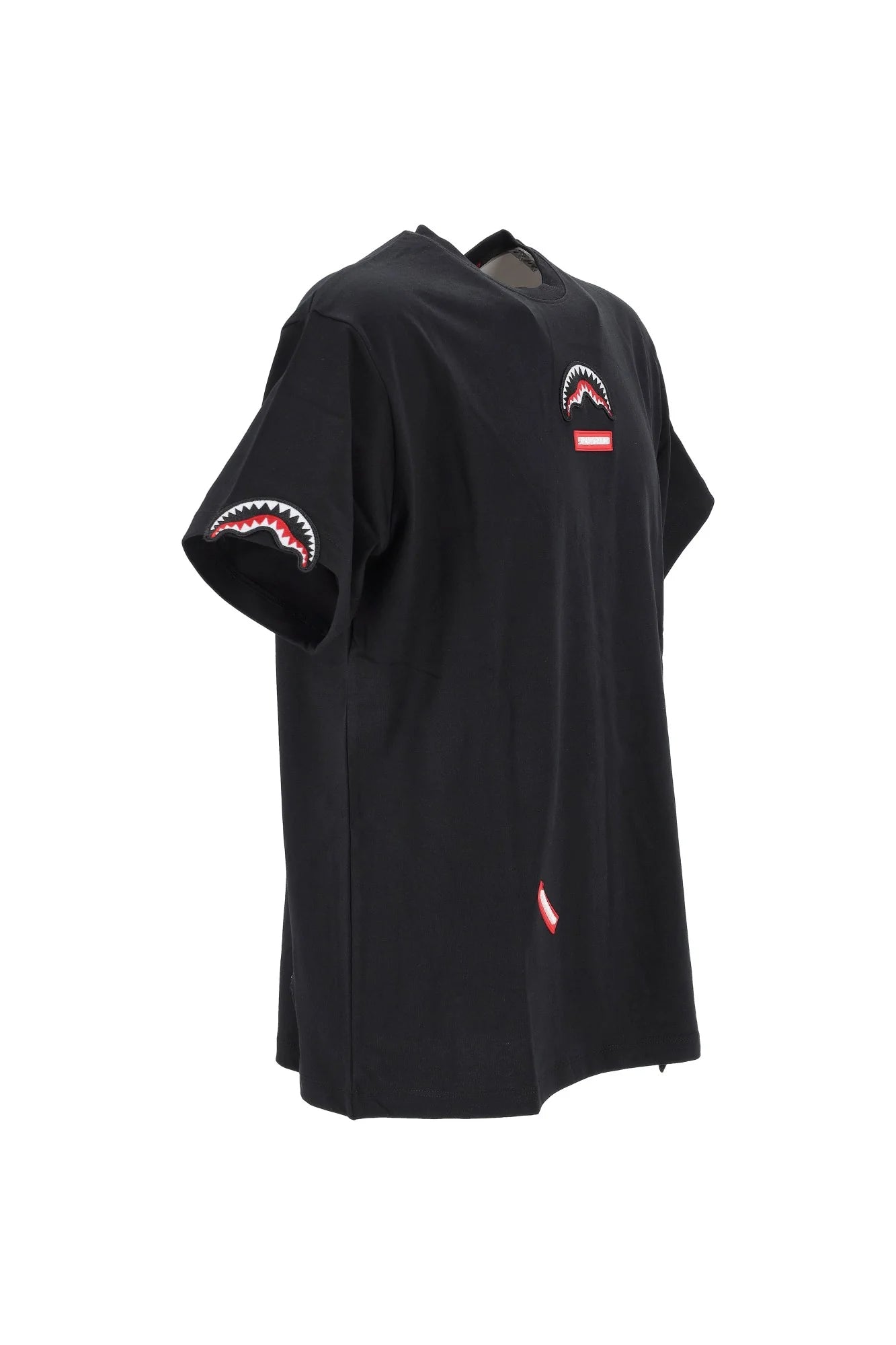 Sprayground uomo t-shirt SHARK PATCHES SP846BLK