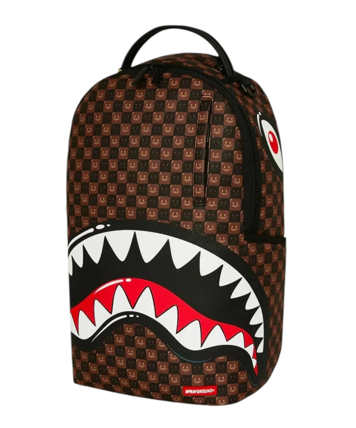Sprayground zaino SIP WTF BUBBLE BROWN CHECK B8634