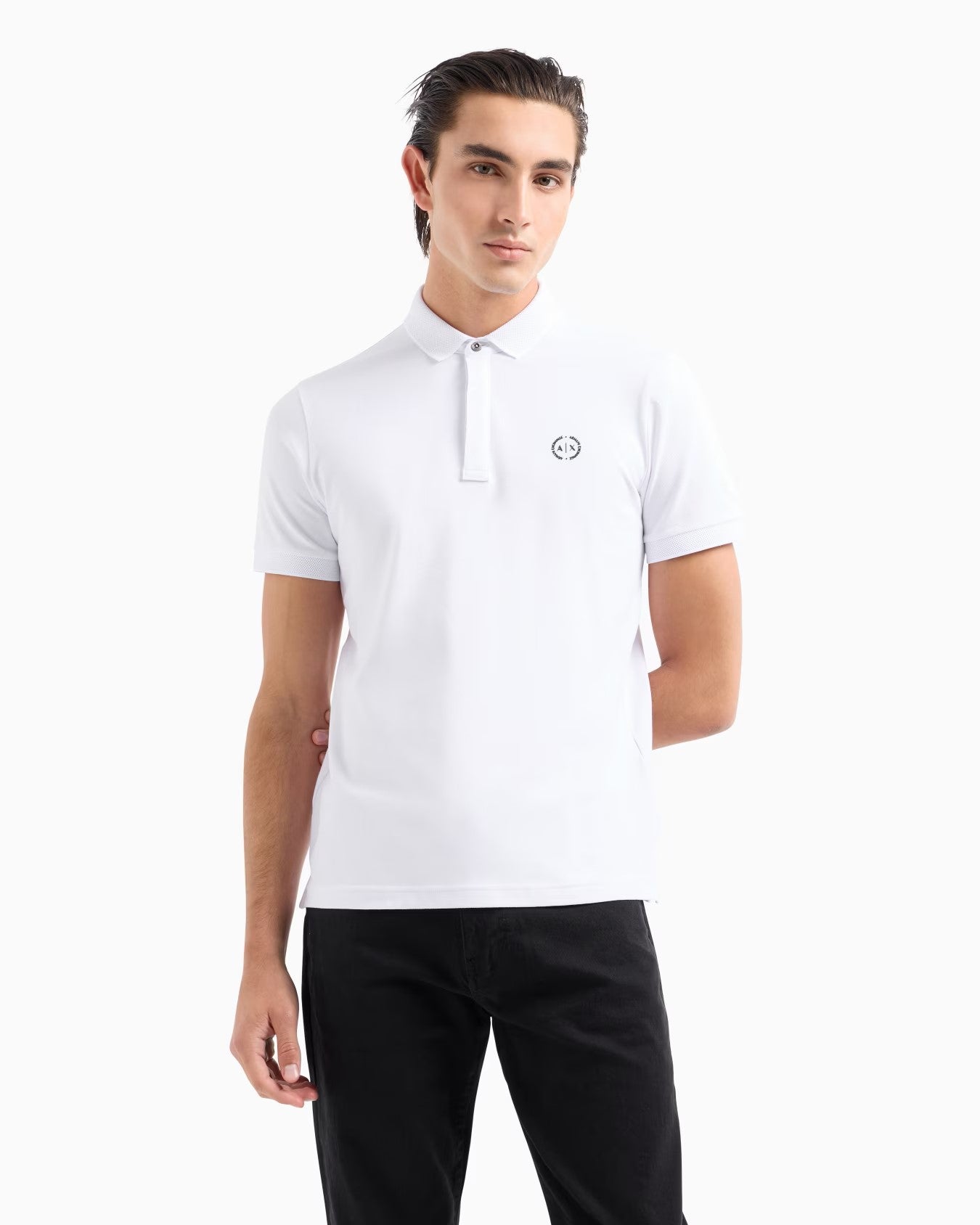 Armani Exchange uomo polo 8NZF91 ZJ81Z 1100 Bianco