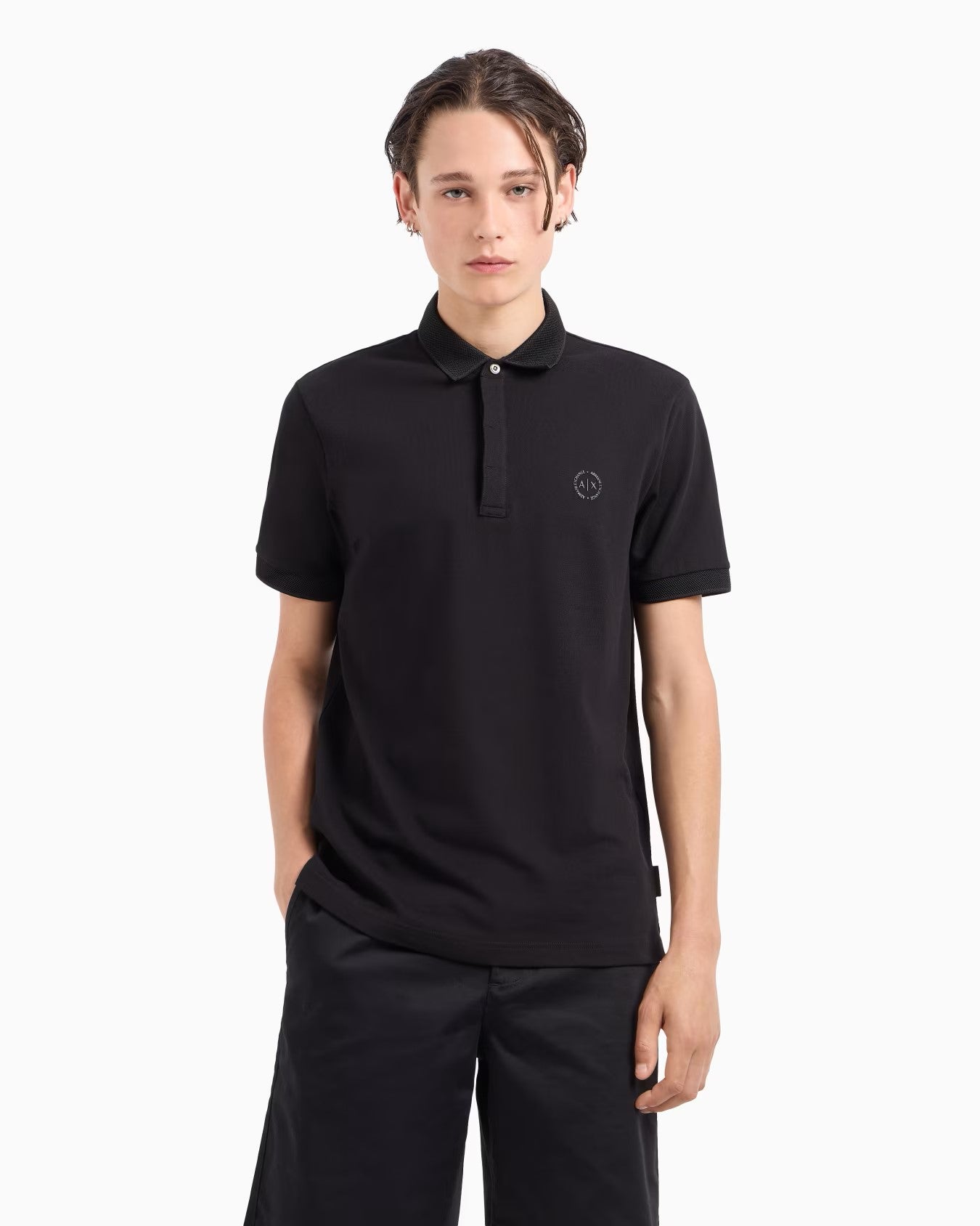 Armani Exchange uomo polo 8NZF91 ZJ81Z 1200 Nero