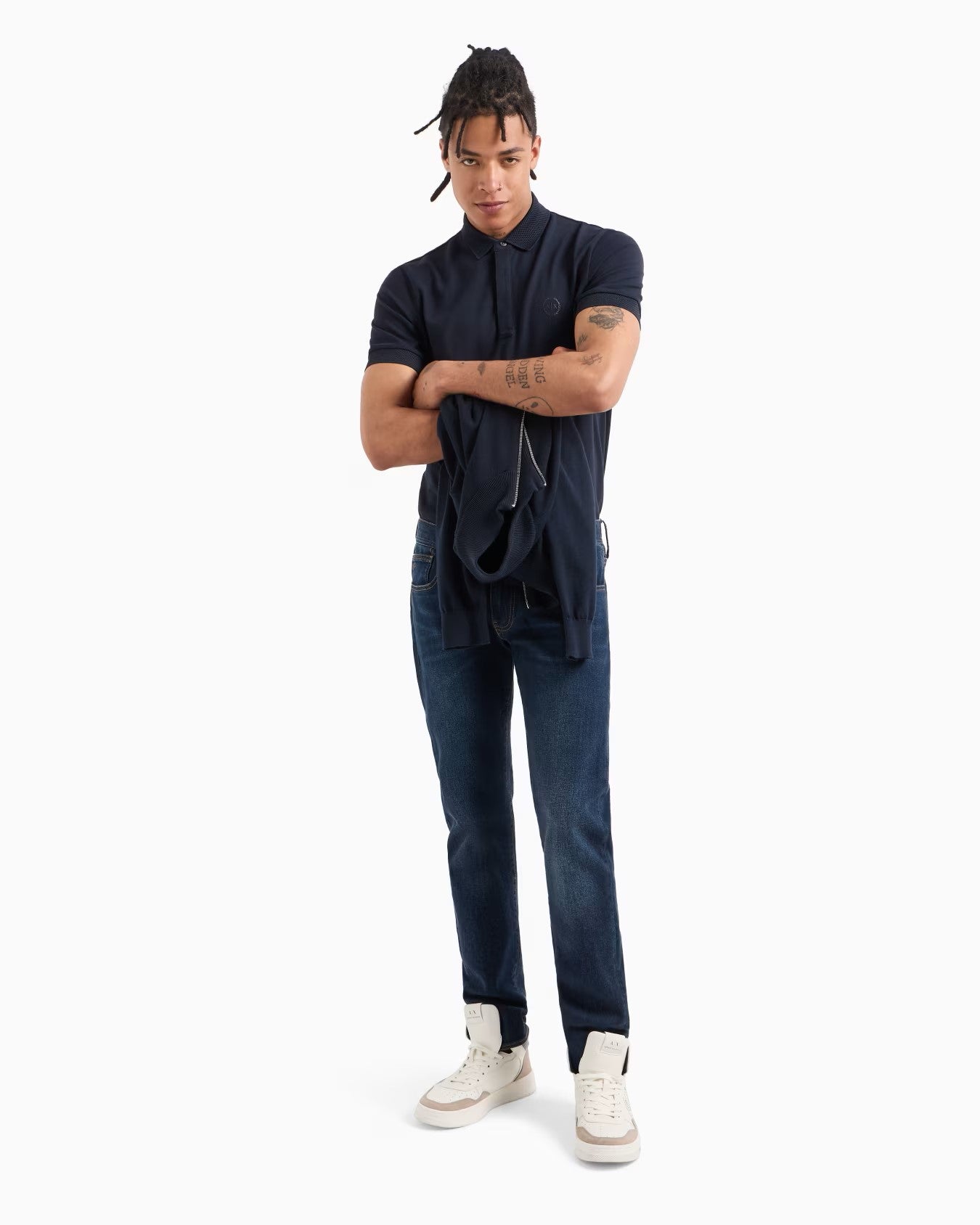 Armani Exchange uomo polo 8NZF91 ZJ81Z 1510 Blu