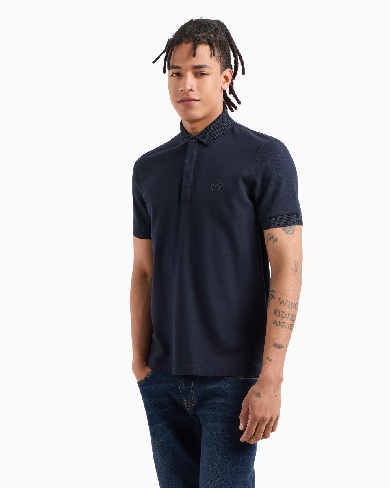 Armani Exchange uomo polo 8NZF91 ZJ81Z 1510 Blu