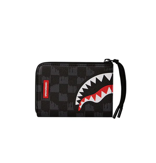 sprayground portafoglio drip check shark wallet 910W6575NSZ