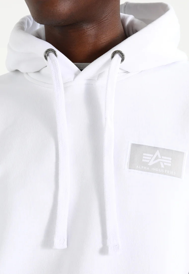 Apha industries uomo felpa 178318AI back print 09 Bianco