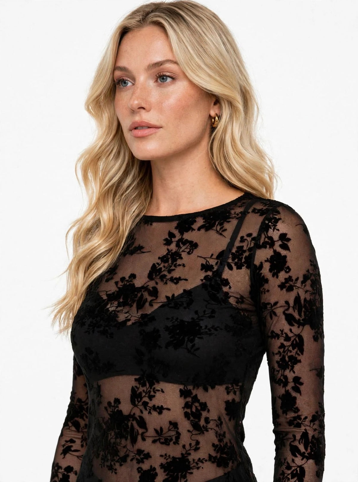 Gold Rush maglia TULLE FLOCK W1AMETISTA06