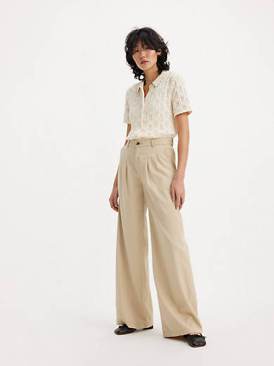 Levi's donna pantalone Pleated Wideleg A7535-0002
