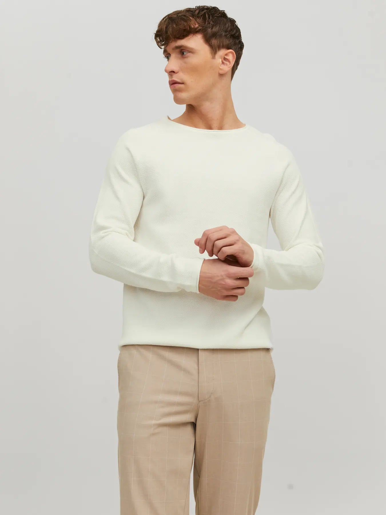 Jack & Jones uomo maglia Hill 12157321 Cloud Dancer