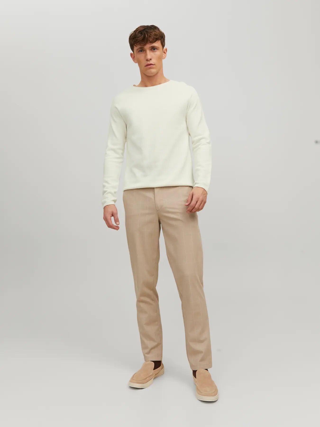 Jack & Jones uomo maglia Hill 12157321 Cloud Dancer