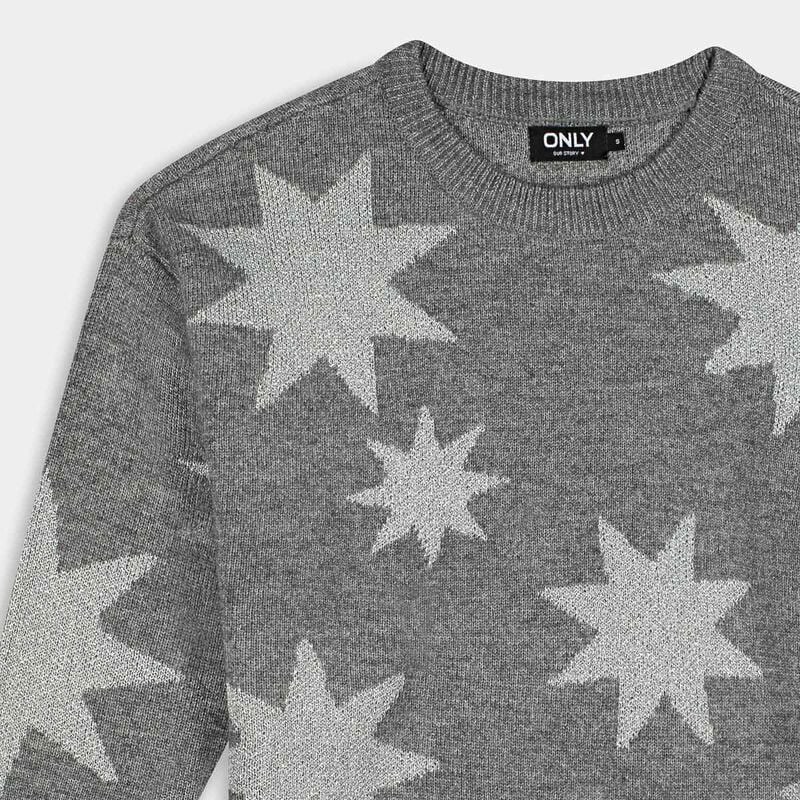 Only donna maglia Rosie Glitter 15328250 Medium Grey