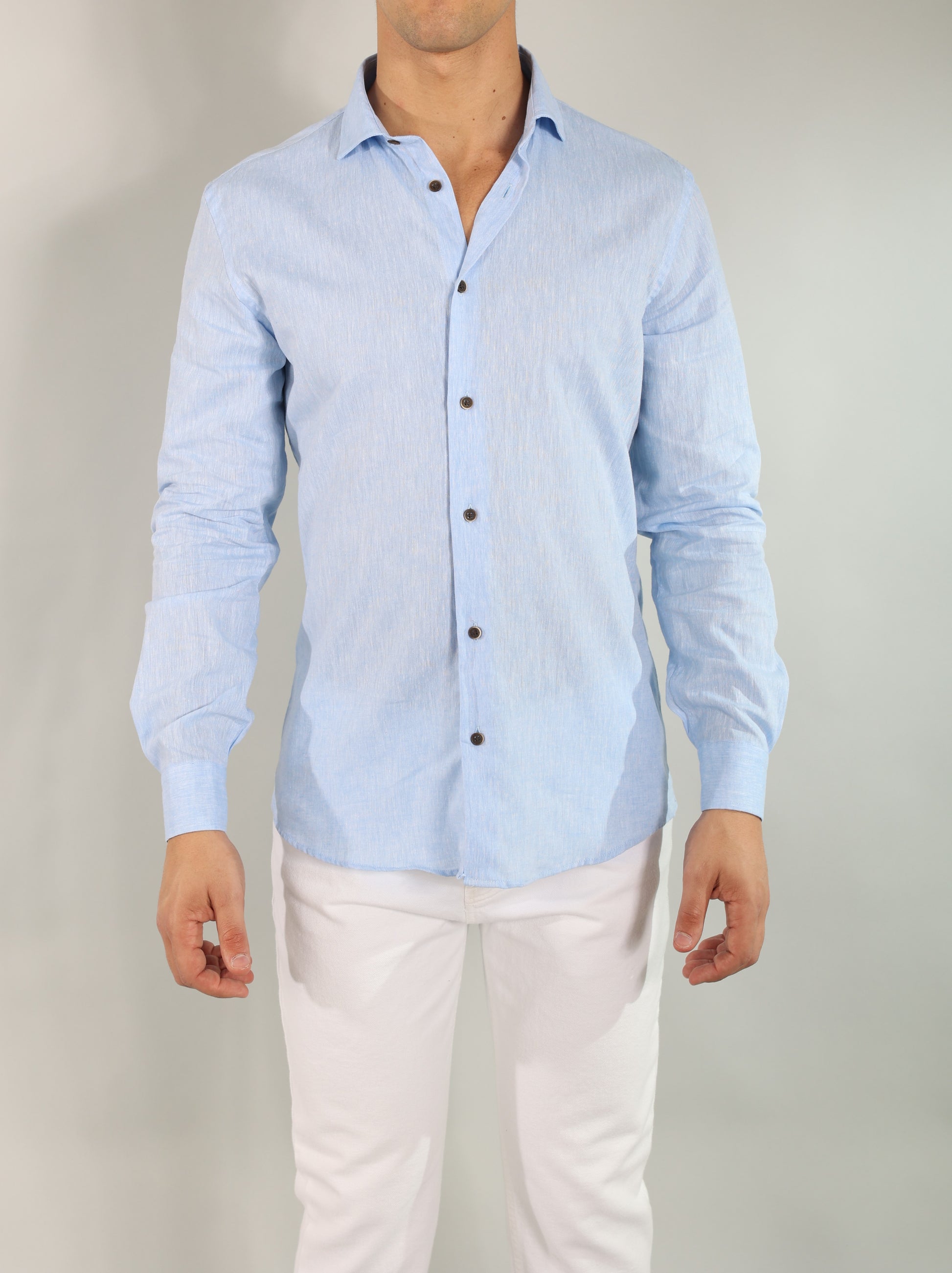 Gold Rush uomo camicia LINOFRANCIASC/42 cielo