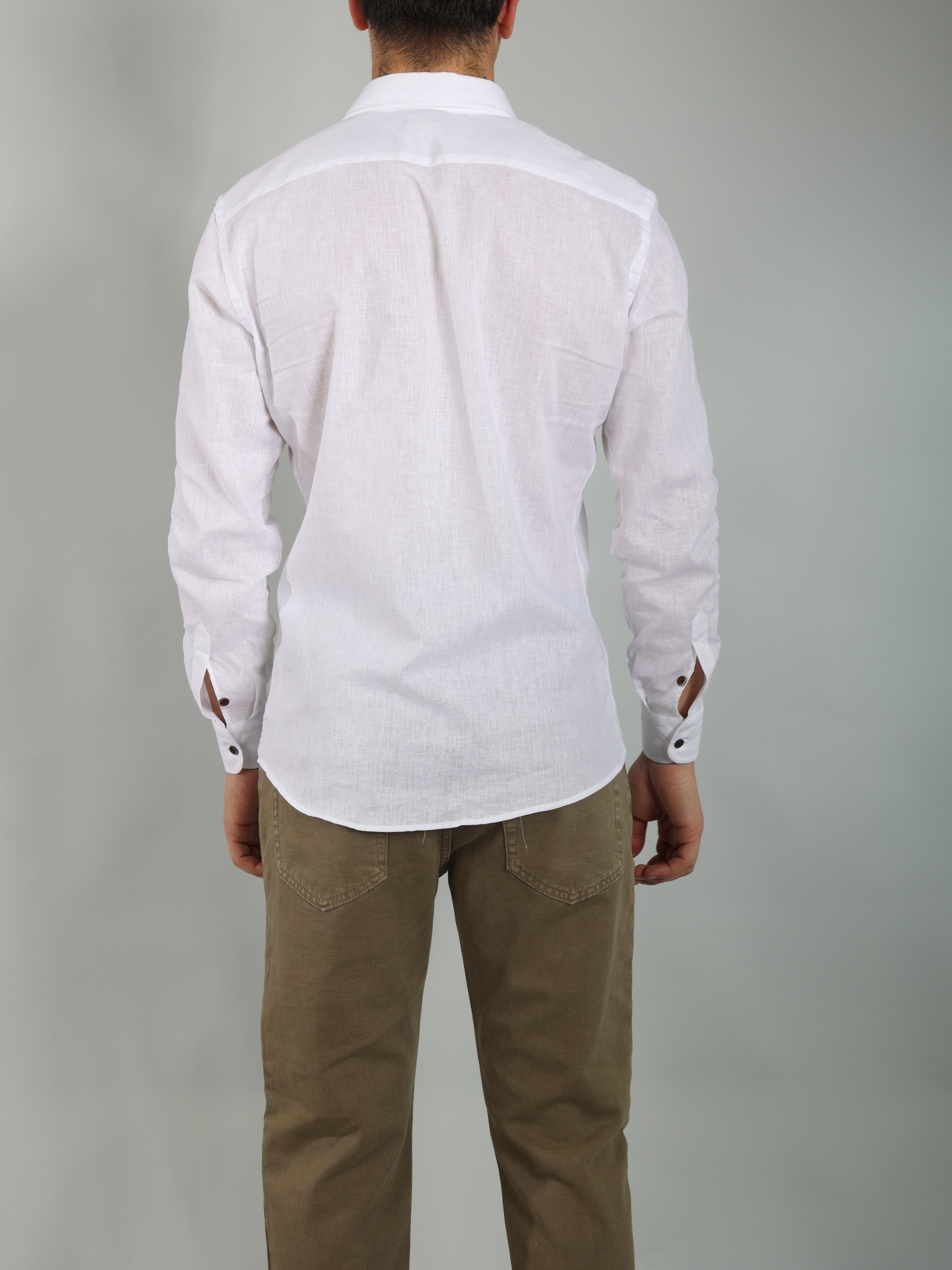 Gold Rush uomo camicia LINOFRANCIASC/42 bianco