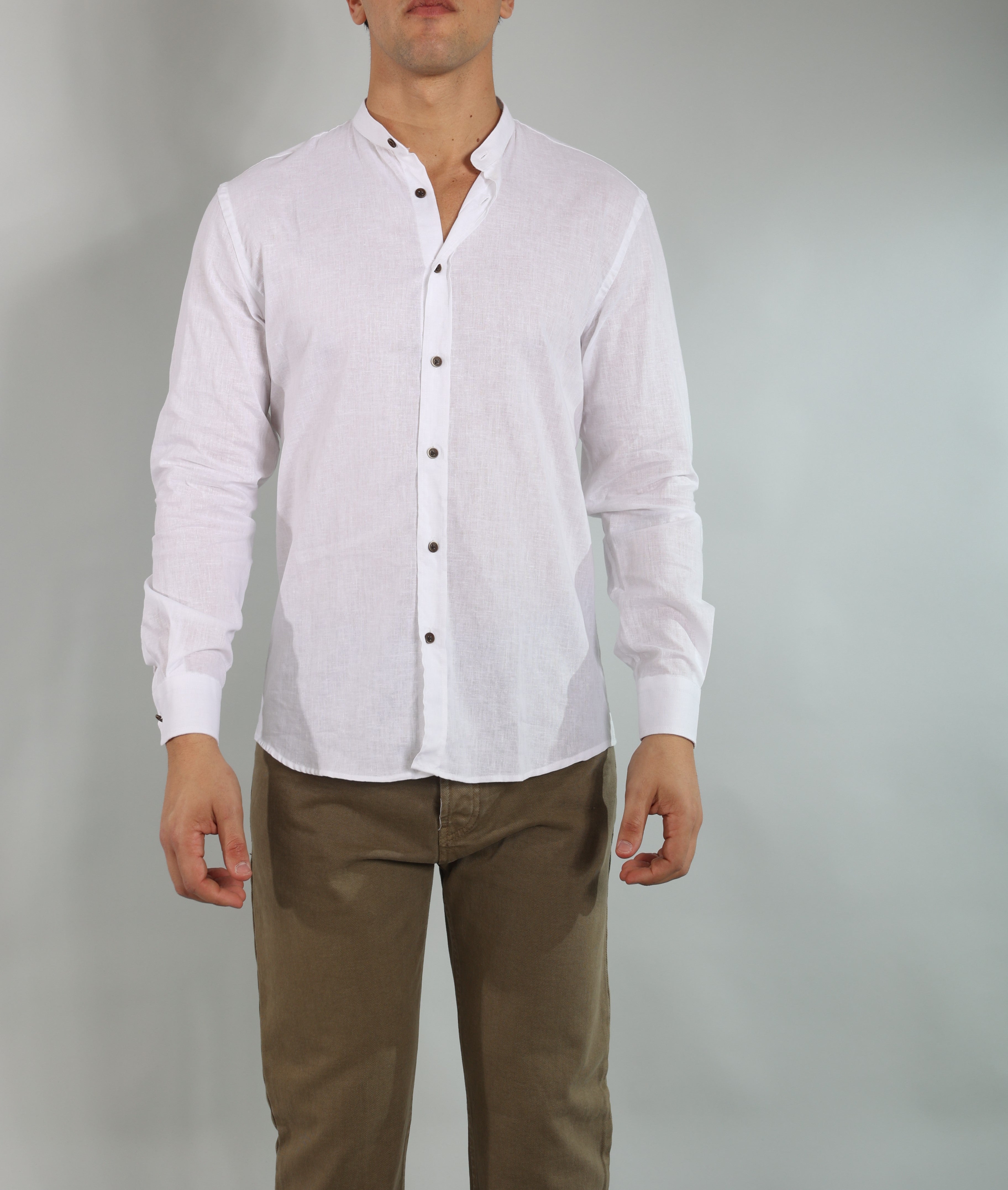 Gold Rush uomo camicia LINOCOREASC/43 bianco