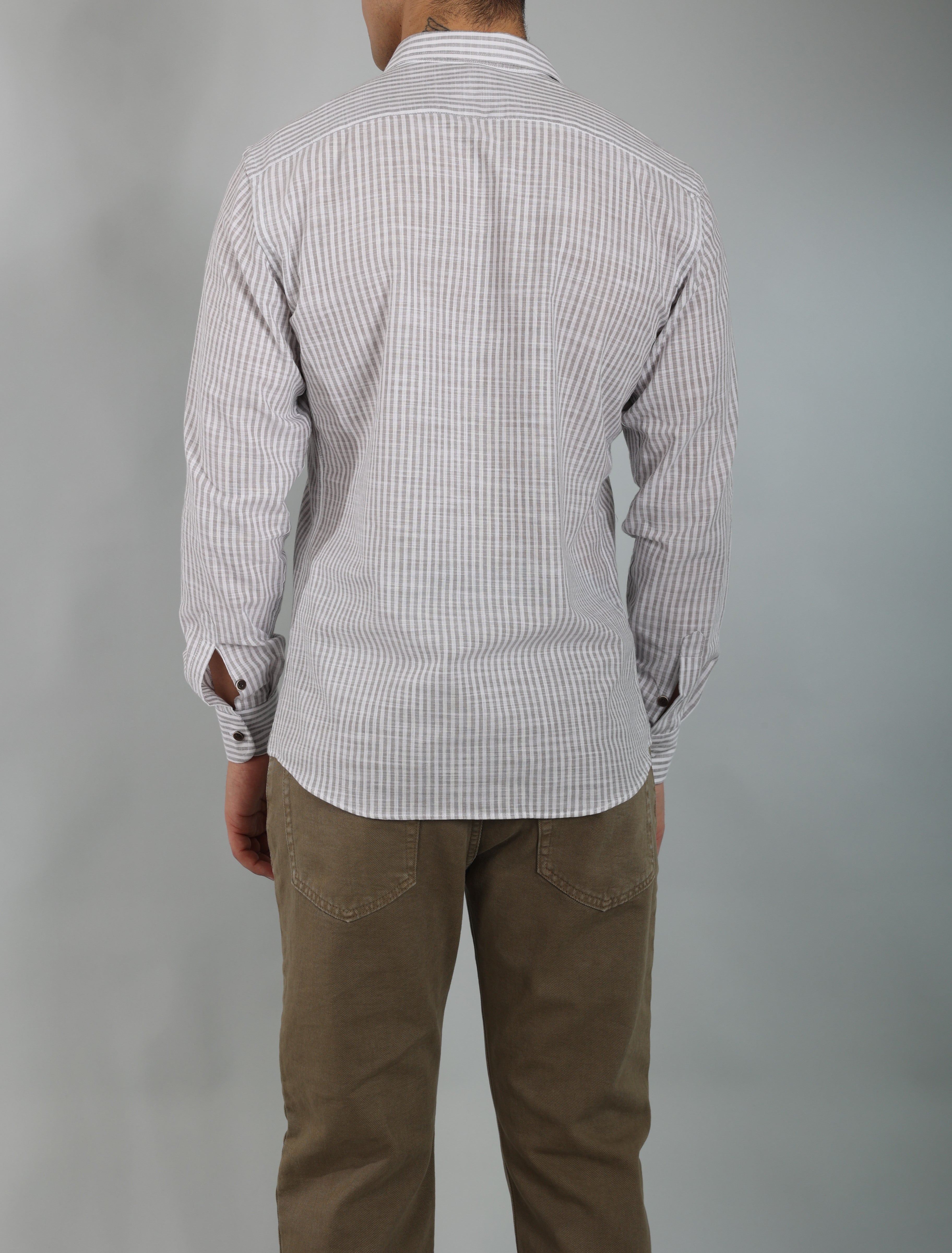 Gold Rush uomo camicia RIGATOLINOSC/46 beige