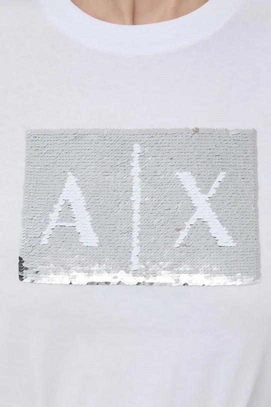 Armani Exchange donna t-shirt 8NYTDL YJ73Z 6110 Bianco