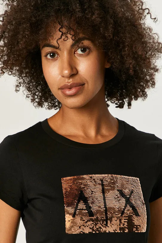 Armani Exchange donna t-shirt 8NYTDL YJ73Z 6231 Nero