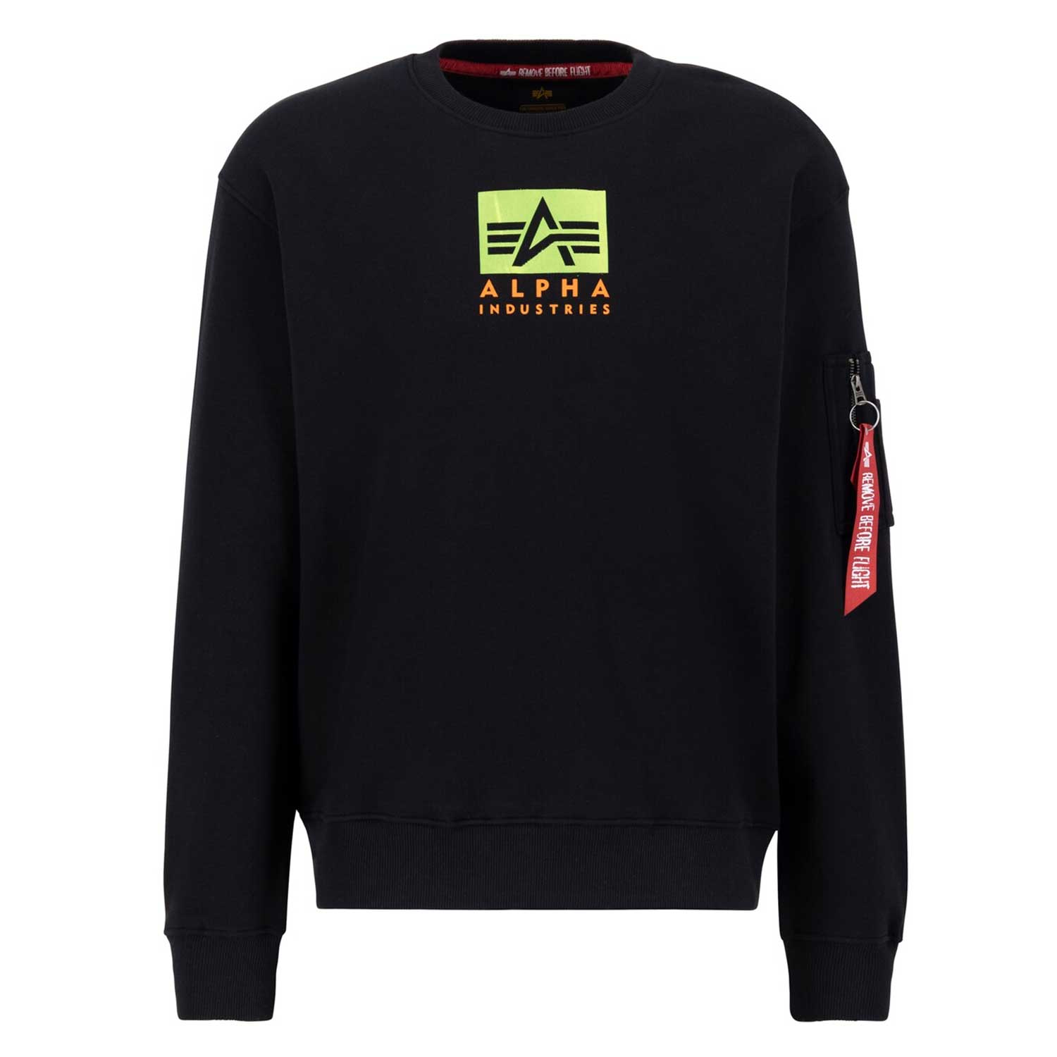 alpha industries uomo felpa satin logo 148311AI 03 Nero