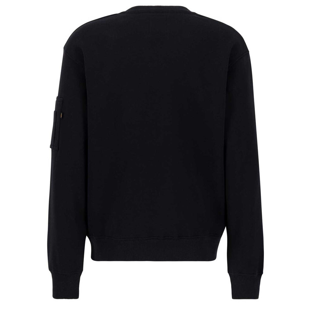 alpha industries uomo felpa satin logo 148311AI 03 Nero