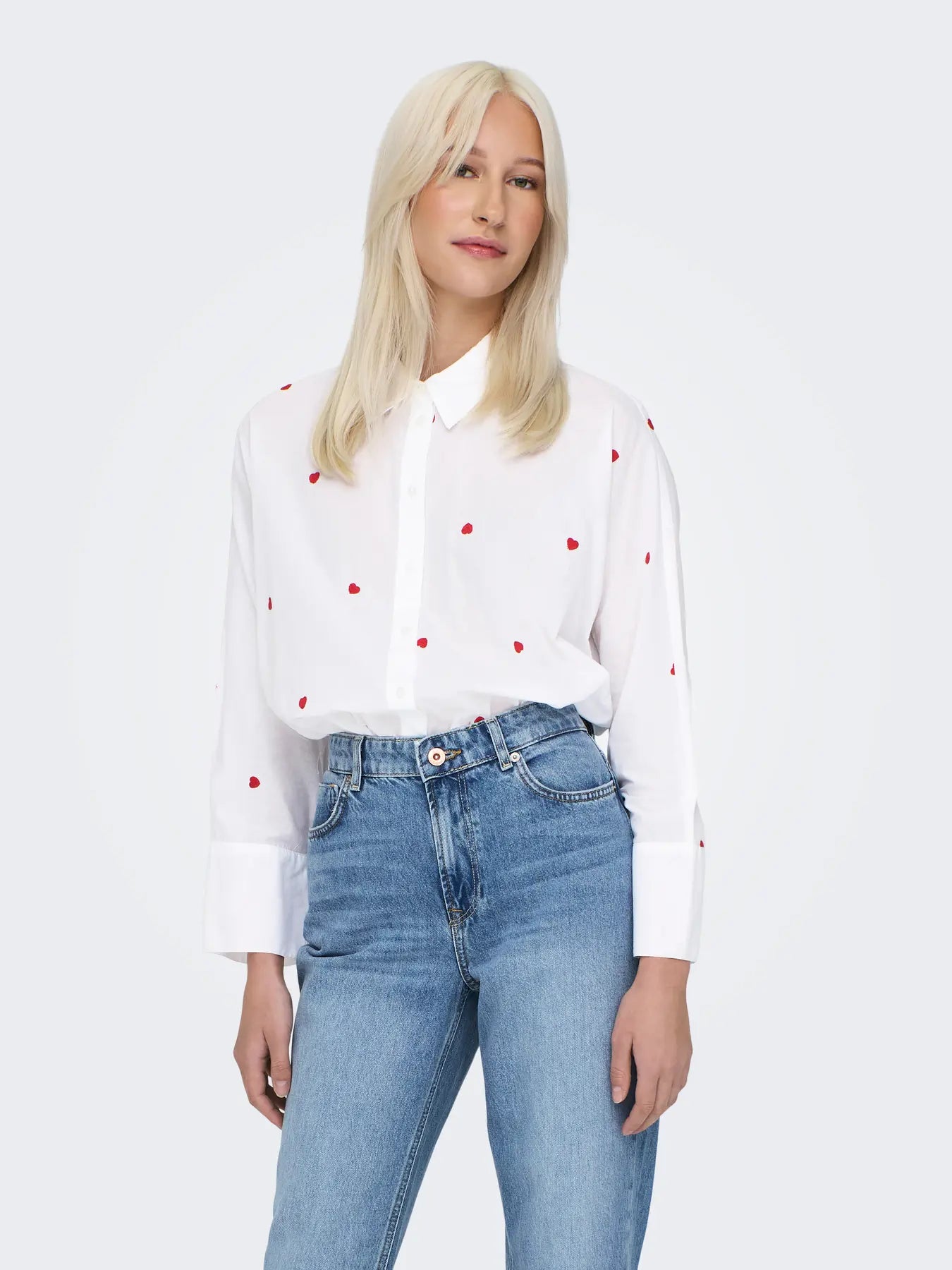 Only donna camicia New Lina Heart 15283743 Bri White