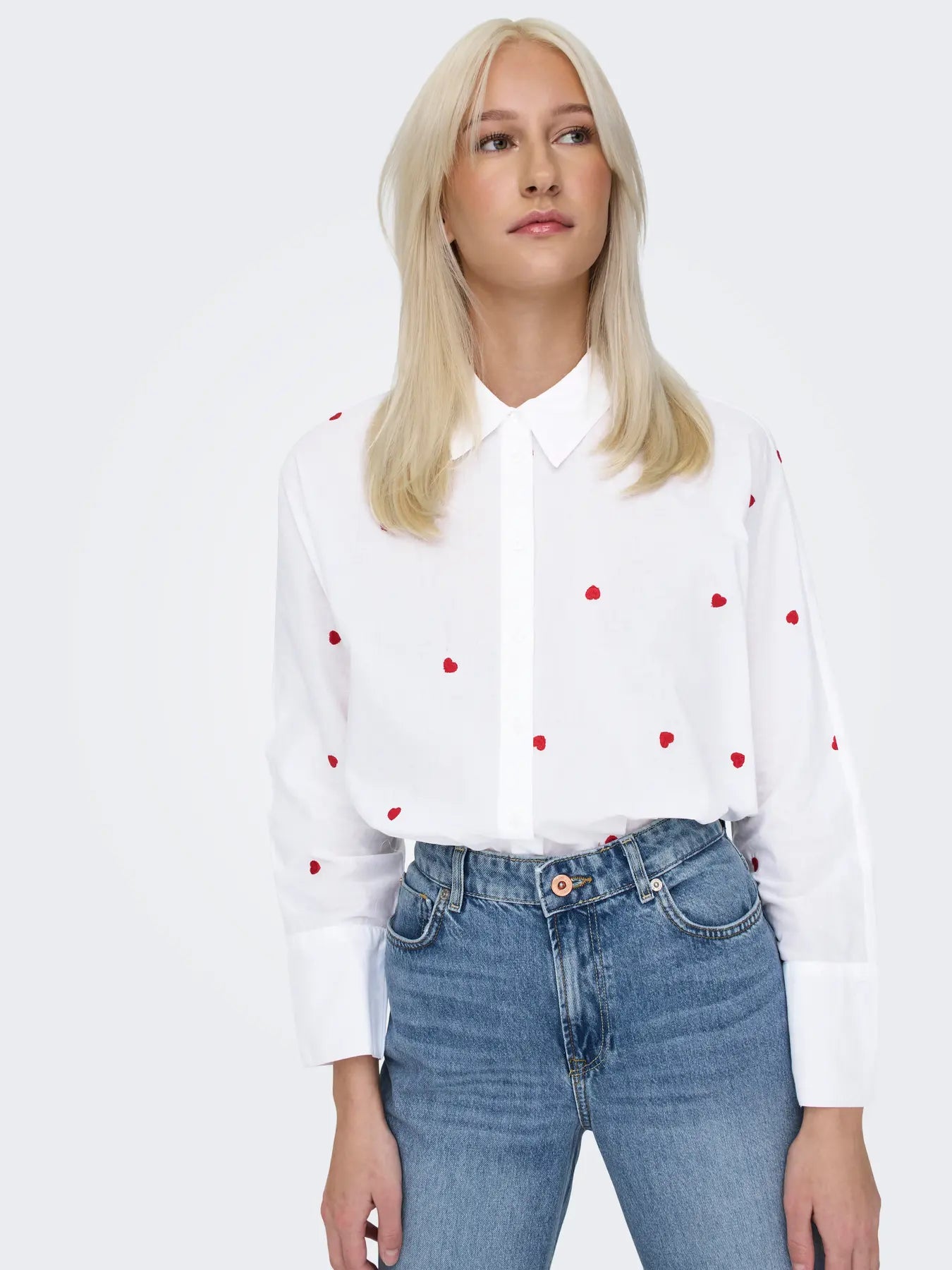 Only donna camicia New Lina Heart 15283743 Bri White
