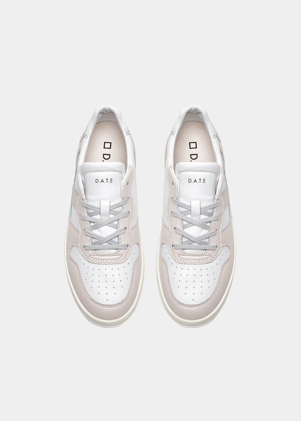 D.A.T.E. Donna Scarpa Court 2.0 Soft White Pink W401-C2-SF-WP