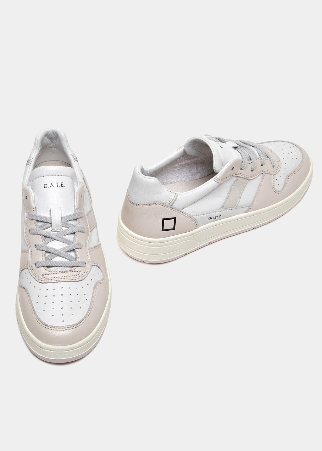 D.A.T.E. Donna Scarpa Court 2.0 Soft White Pink W401-C2-SF-WP