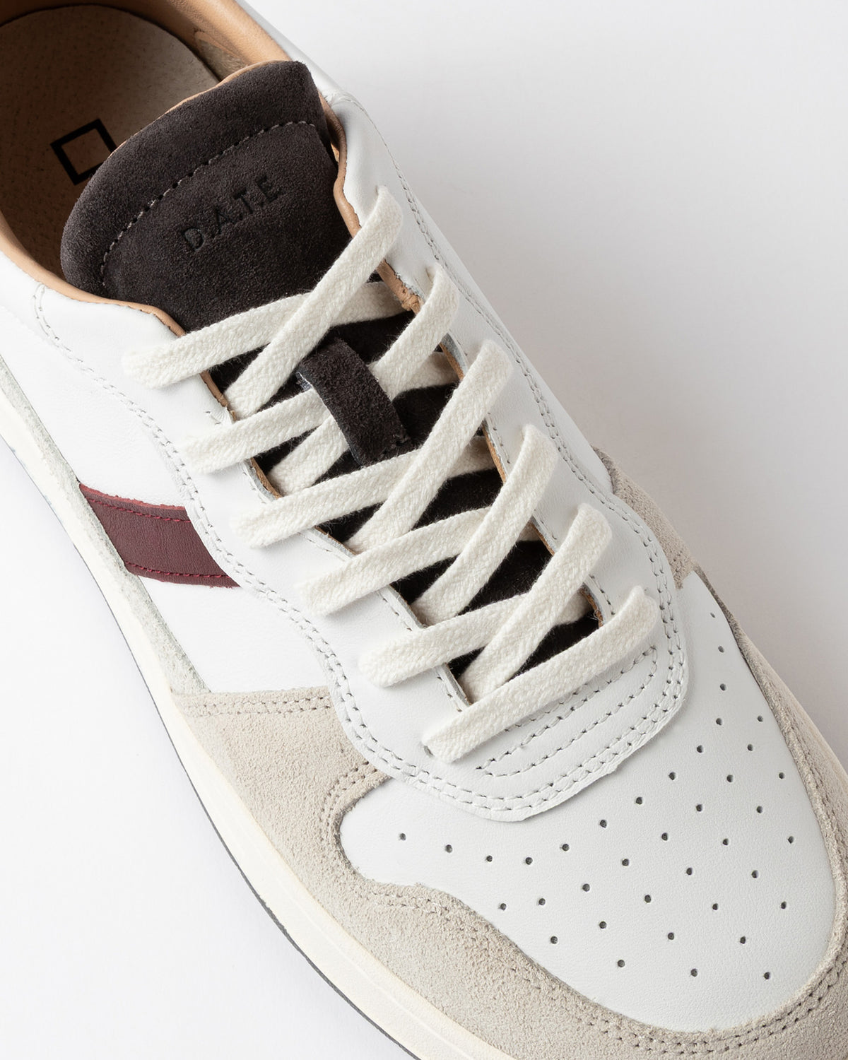 d.a.t.e. scarpa COURT 2.0 VINTAGE WHITE-BORDEAU